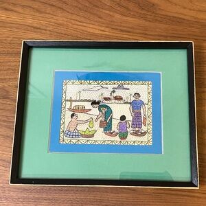 Aarong Bangladesh Handmade Silk Embroidery Framed Art